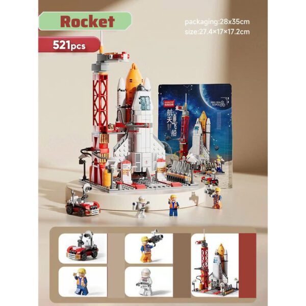 Bộ đồ chơi lắp ráp lego Tàu Vũ Trụ không gian 521 pcs - Hình ảnh 3