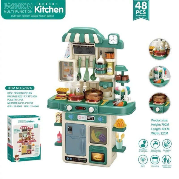 ĐỒ CHƠI NHÀ BẾP CỠ LỚN CÓ KHÓI 48 CHI TIẾT - Hình ảnh 3