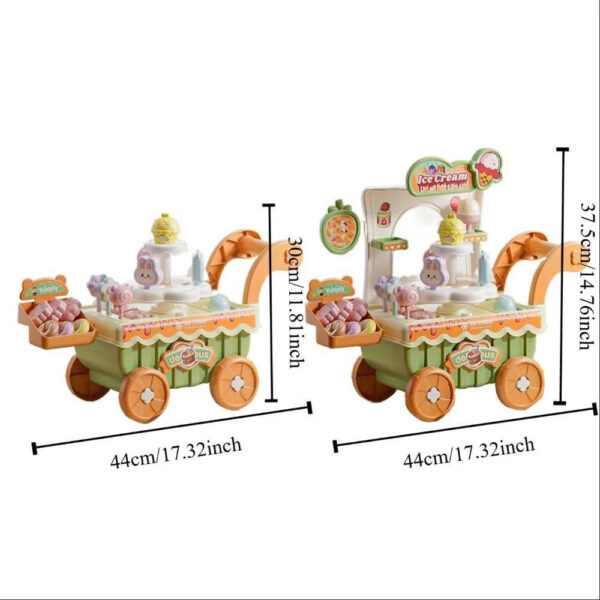 Xe đẩy quầy kem cho bé - Hình ảnh 2