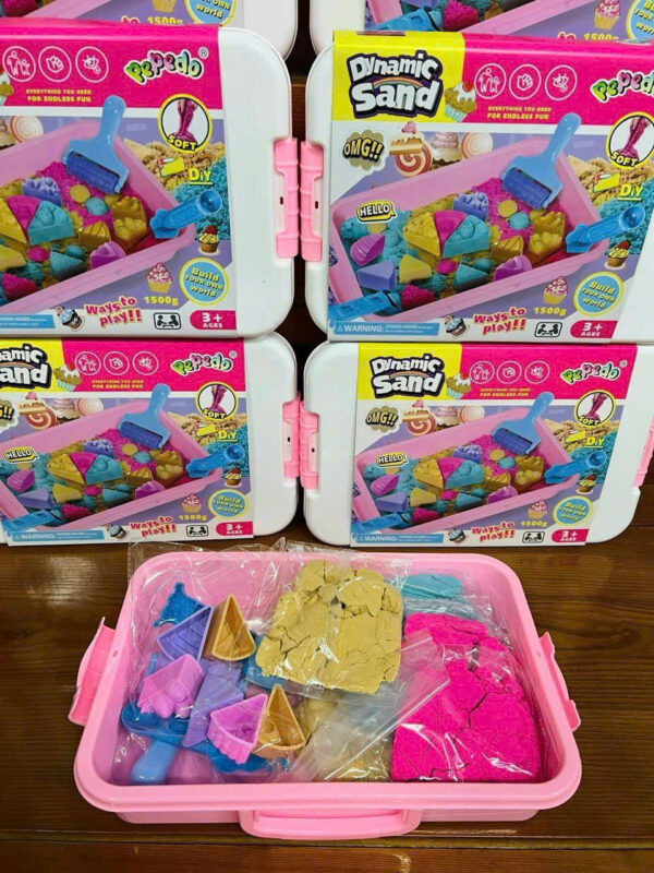 cát động lực kèm khuôn 1.5kg (2 màu xanh, hồng )