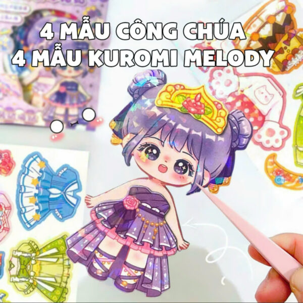 Combo 4 cuốn thay trang phục công chúa nam châm từ tính  hot tik tok (1 khay 3 set ) - Hình ảnh 3