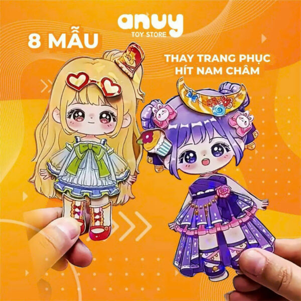 Combo 4 cuốn thay trang phục công chúa nam châm từ tính  hot tik tok (1 khay 3 set ) - Hình ảnh 4