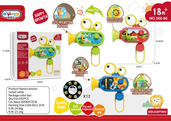Máy chiếu bóng Animals siêu cute, chiếu cả thế giới từ động vật, xe cộ tới vũ trụ