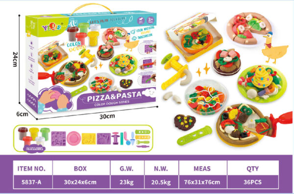 Hộp đất nặn làm pizza và pasta