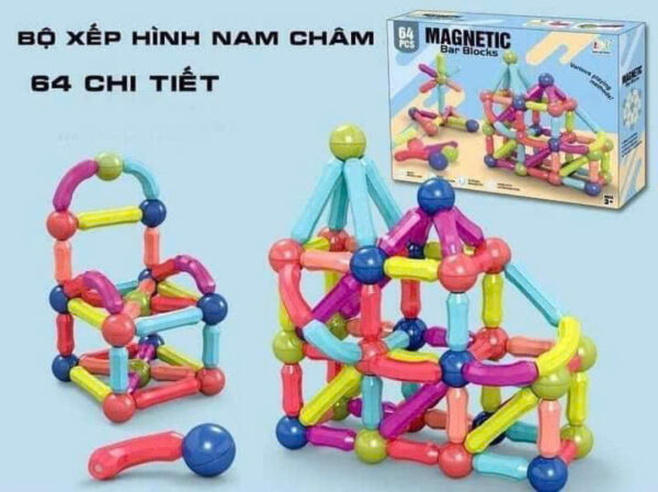 Bộ xếp hình nam châm 64 chi tiết giá siêu đẹp