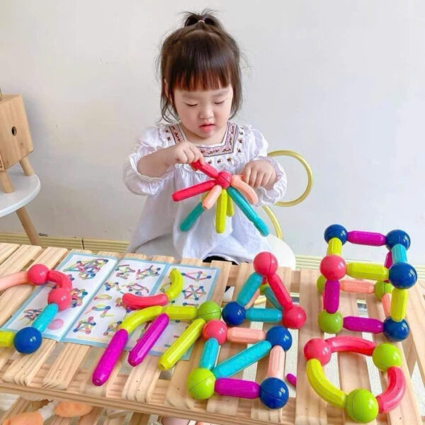 Bộ xếp hình nam châm 64 chi tiết giá siêu đẹp - Hình ảnh 5