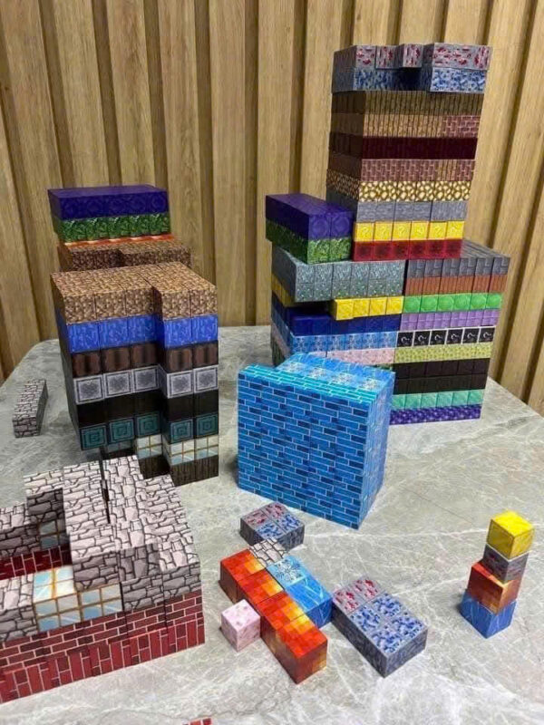 combo 100 viên minecraft NAM CHÂM  khối xây dựng mô hình cho các bé sáng tạo - Hình ảnh 3
