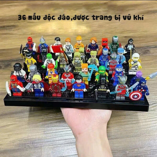 Sét 20 nhân vật siêu anh hùng mini kèm đế siêu hot (các nhân vật ngẫu nhiên do nhà sản xuất mix) - TÚI