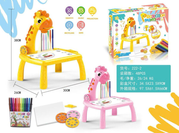 Bàn vẽ hươu size to 38cm tặng kèm 12 màu - Hình ảnh 3