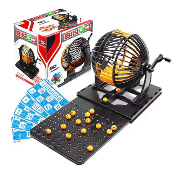 Đồ chơi quay sổ xố Bingo Loto loại to 90 số 24 tờ dò - Hình ảnh 3