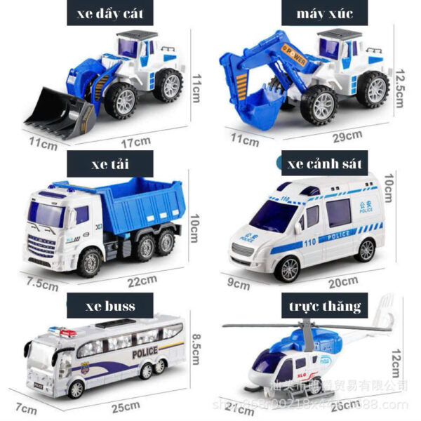 Set 6 xe cảnh sát size đại cho bé - Hình ảnh 3